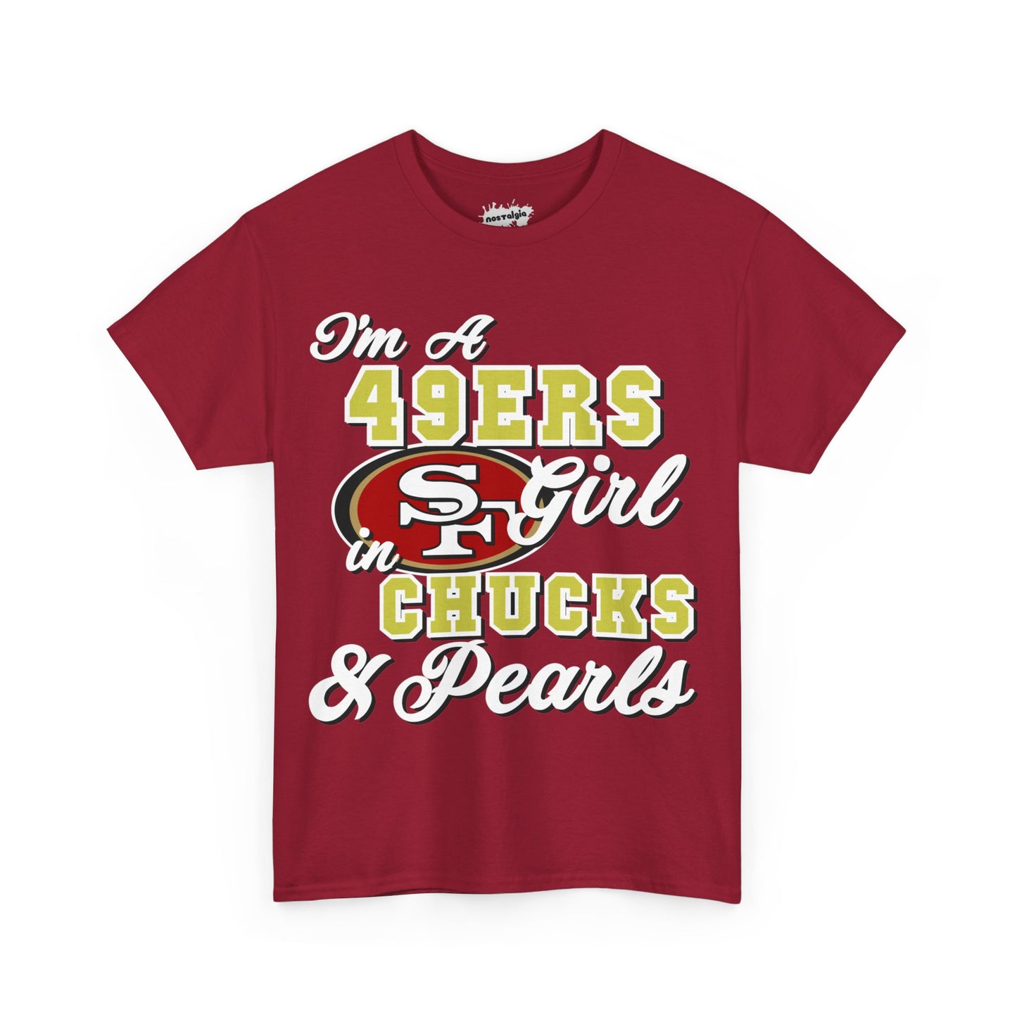 San Francisco Football  Inspired  Chucks and Pearls Tee