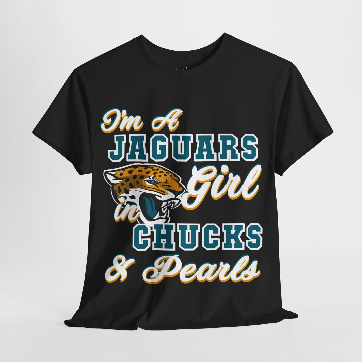 Jacksonville Football Inspired Chucks and Pearls Tee