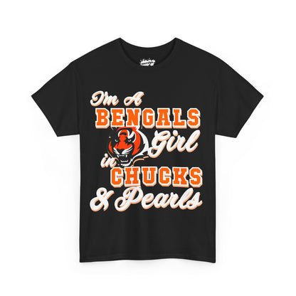 Cincinnati Football Inspired Chucks and Pearls Shirt