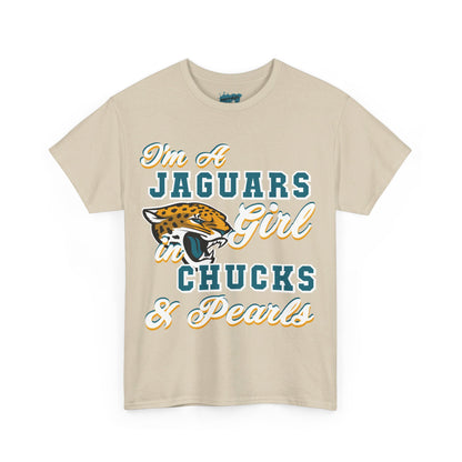 Jacksonville Football Inspired Chucks and Pearls Tee