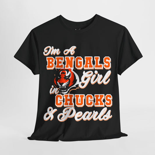 Cincinnati Football Inspired Chucks and Pearls Shirt