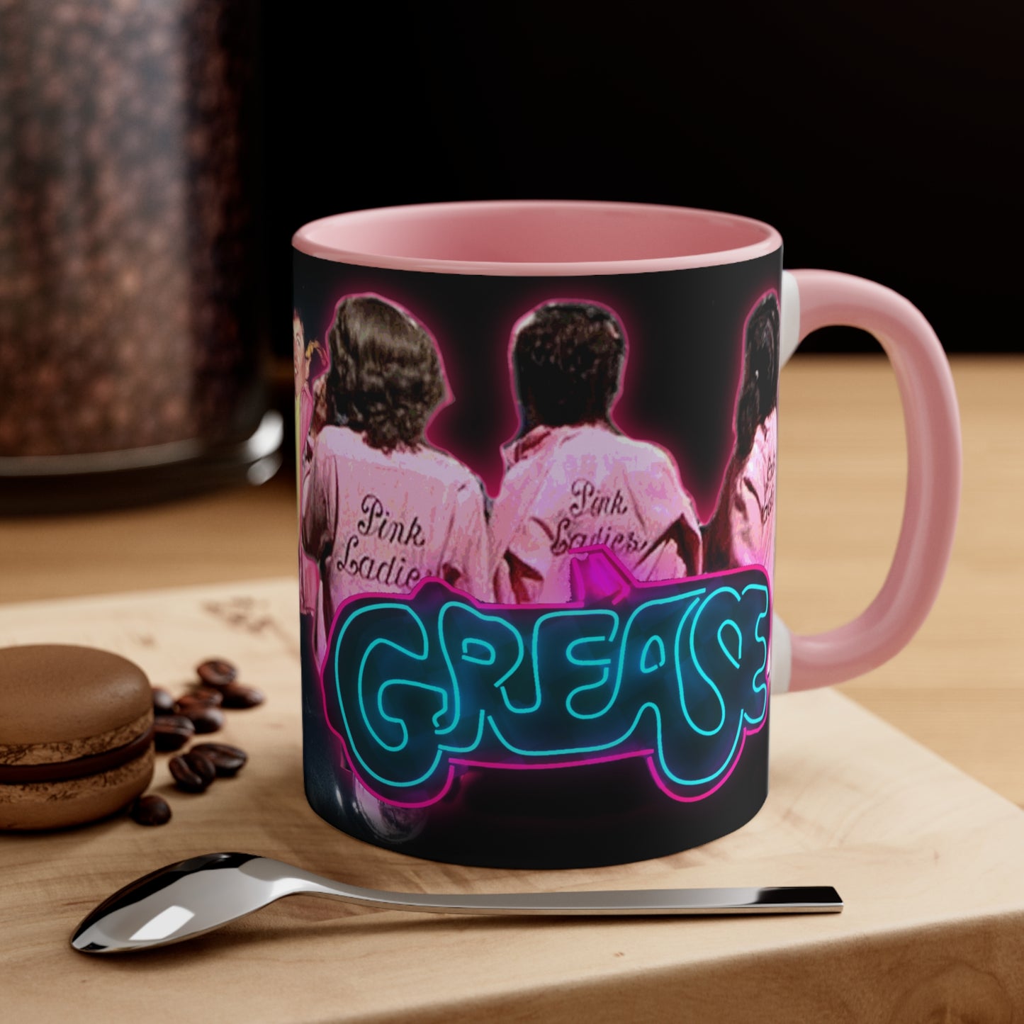 Grease Pink Ladies Neon Personalized Mug for Coffee or Tea
