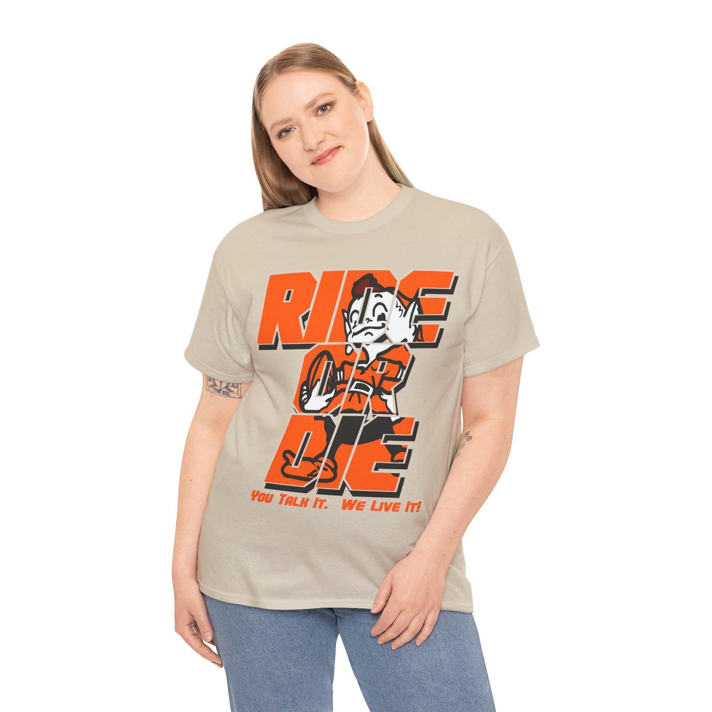 Cleveland Football Inspired Ride or Die Tee