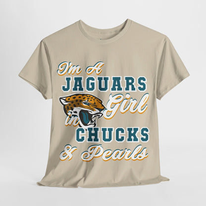 Jacksonville Football Inspired Chucks and Pearls Tee