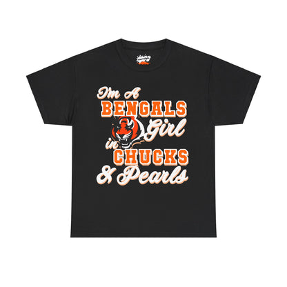 Cincinnati Football Inspired Chucks and Pearls Shirt