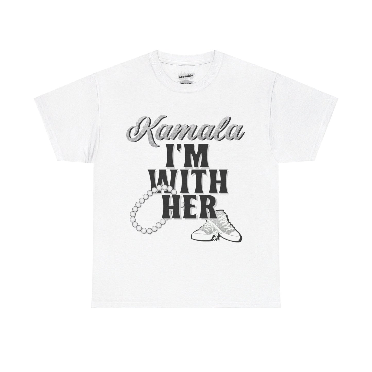 Kamala Harris I'm With Her Silver Sneakers Tee