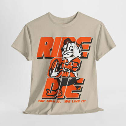 Cleveland Football Inspired Ride or Die Tee