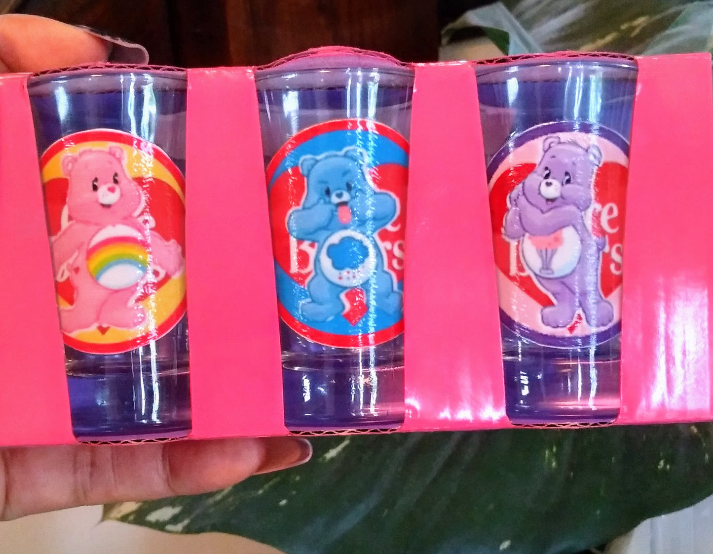 Care Bears Inspired Handmade 3 piece shot glass custom set