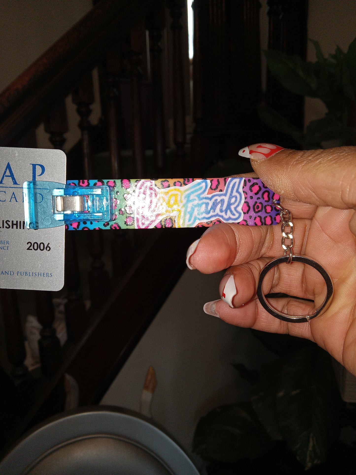 Lisa Frank keychain/Credit Card Grabber for Nails.