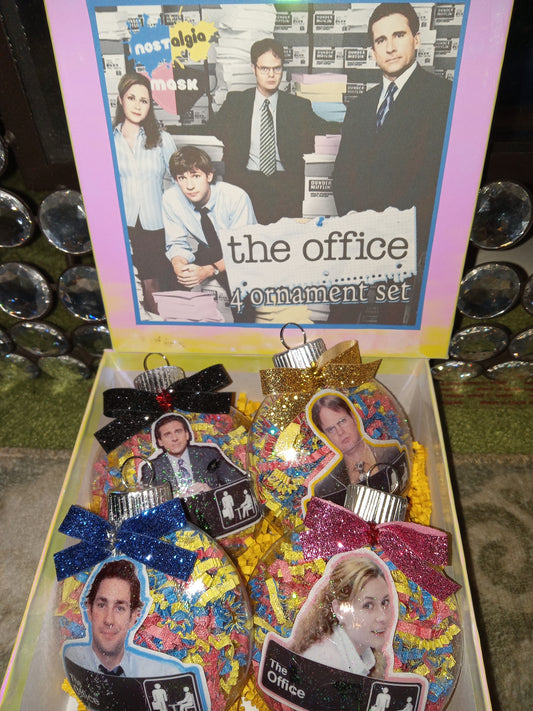 The Office christmas ornament set (4)