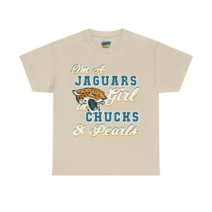 Jacksonville Football Inspired Chucks and Pearls Tee