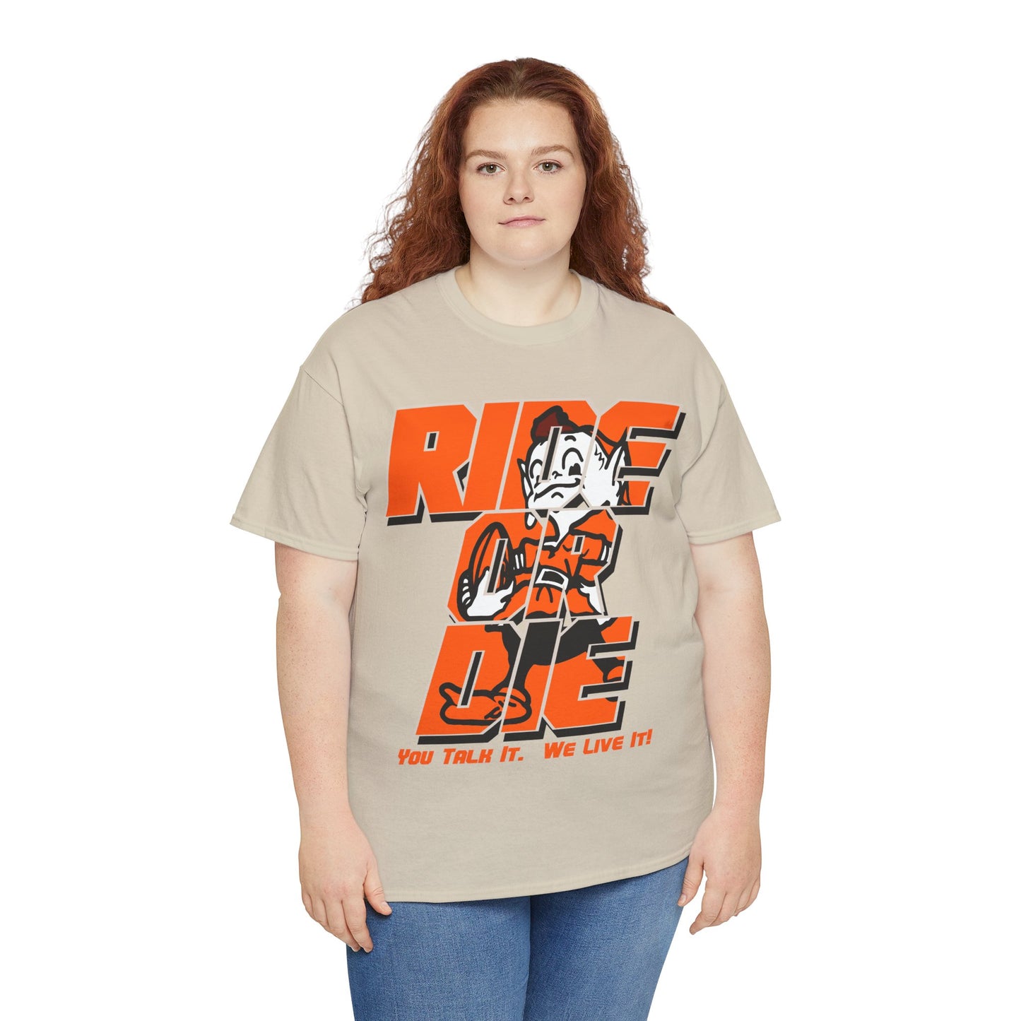 Cleveland Football Inspired Ride or Die Tee