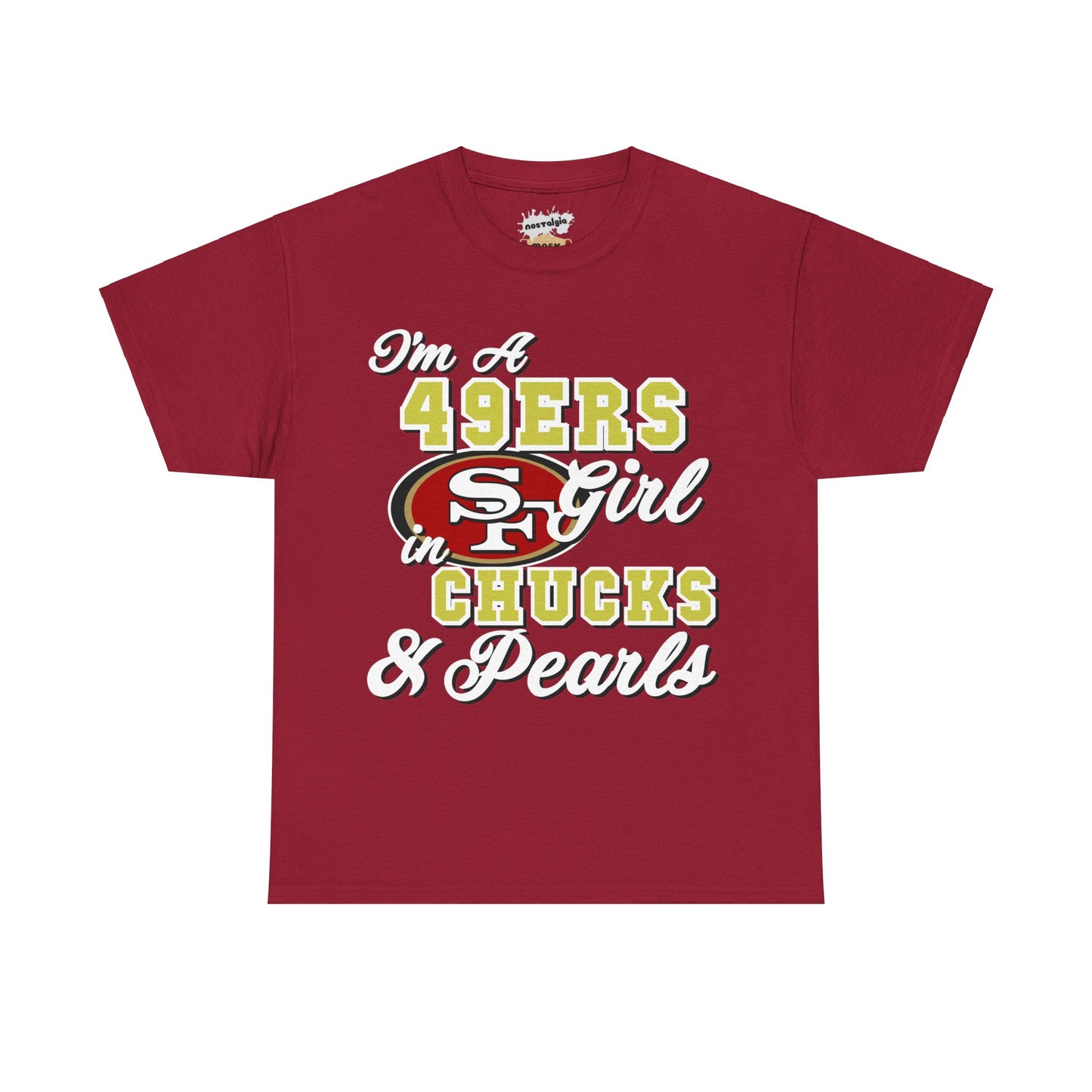 San Francisco Football  Inspired  Chucks and Pearls Tee