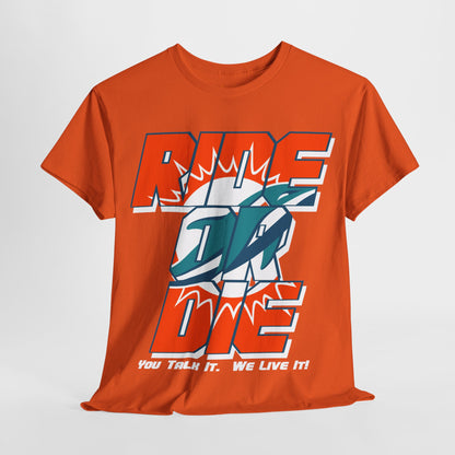 Miami Football Inspired Ride or Die Tee