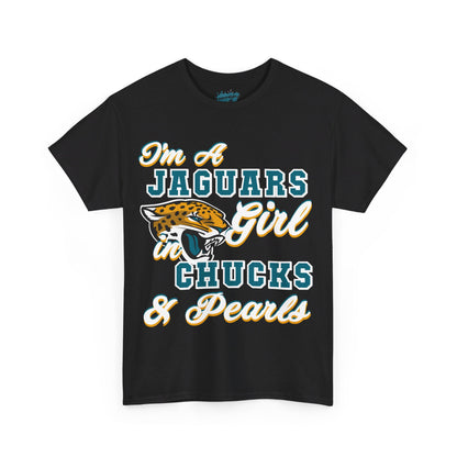 Jacksonville Football Inspired Chucks and Pearls Tee