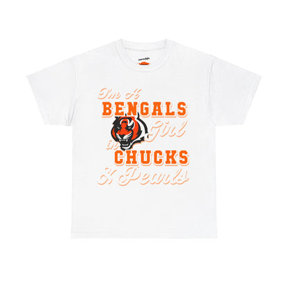 Cincinnati Football Inspired Chucks and Pearls Shirt