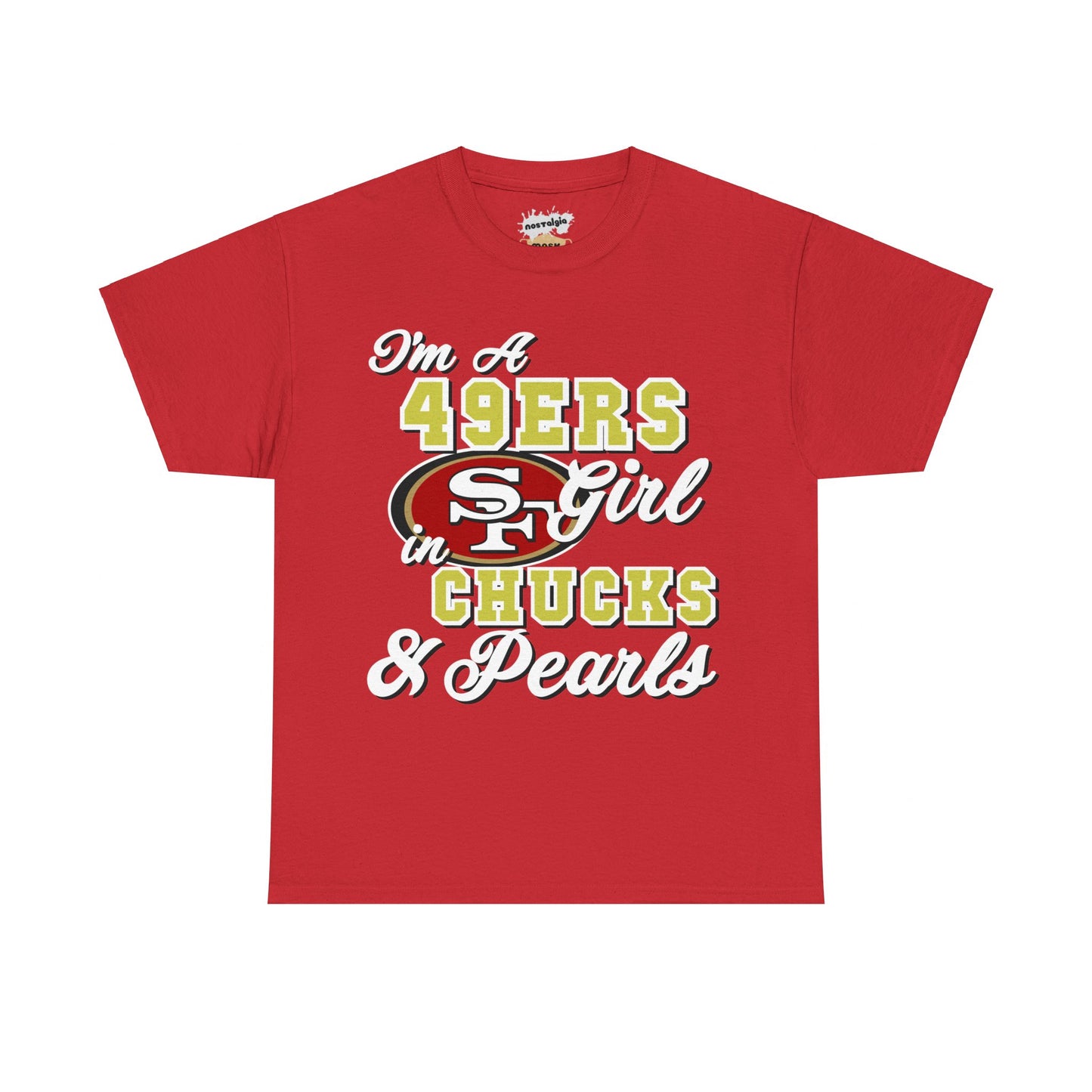 San Francisco Football  Inspired  Chucks and Pearls Tee