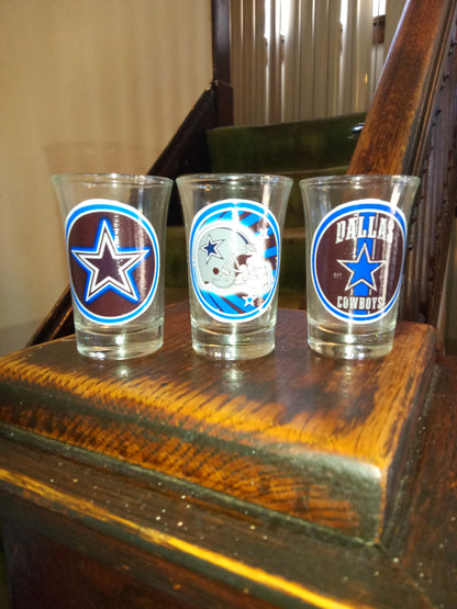 Pro Football Inspired 3 Shot Glass Set  (Pre-Order)