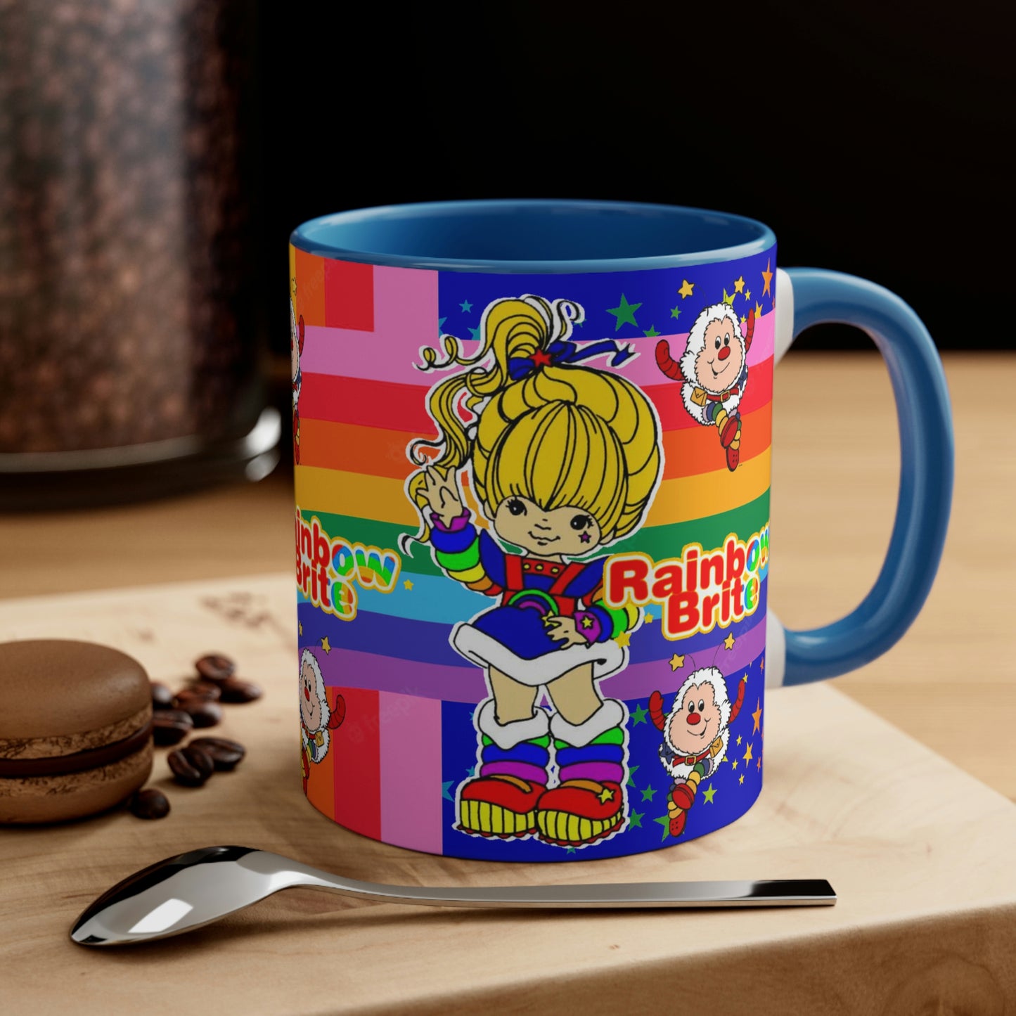 Rainbow Brite Mug, 80s coffee mug, 80s cartoon mug, Rainbow brite custom mug, rainbow brite, coffee cups, coffee mugs, 80s cartoons,